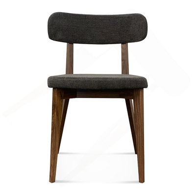 Alpine Modern Walnut Wood Dining Chair With High - Quality Fabric Upholstery, Ideal For Both Formal And Casual Dining Spaces