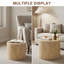 Ensemble de 2 tables basses gigognes, table basse ronde moderne avec pieds antidérapants, table d'appoint en bois pour salon, chambre à coucher, bureau, balcon, terrasse, petit espace, sans assemblage-133473269-133473271