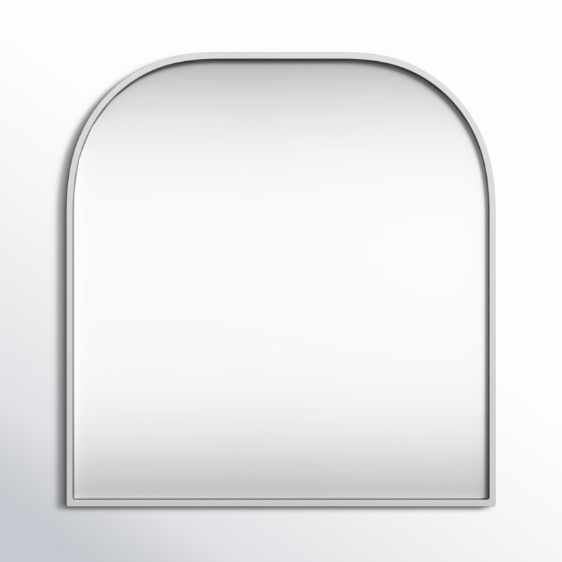 Sabine Metal Wide Arch Wall Mirror, Silver, 34" x 36"