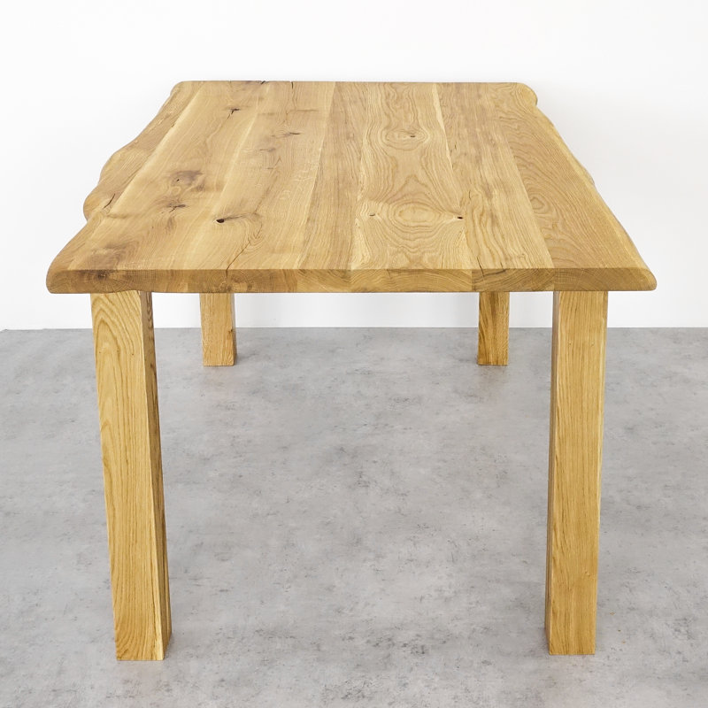 Robyn Oak Solid Wood Dining Table, H75 x L120 x W80cm, Natural Wood