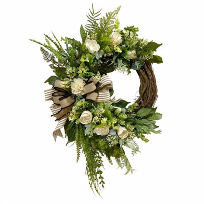 22 inch Artificial Floral Wreath for Front Door