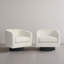 Velvet Upholstered Swivel Barrel Chair-2040480586
