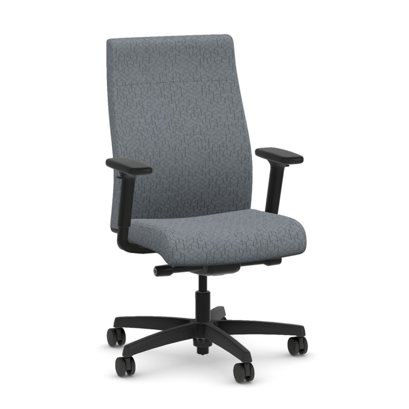 HON Ignition 2.0 Fabric Ergonomic Office Chair, Advanced Tilt, Black Frame, Black, Black Fabric, Advanced Tilt, Black Frame