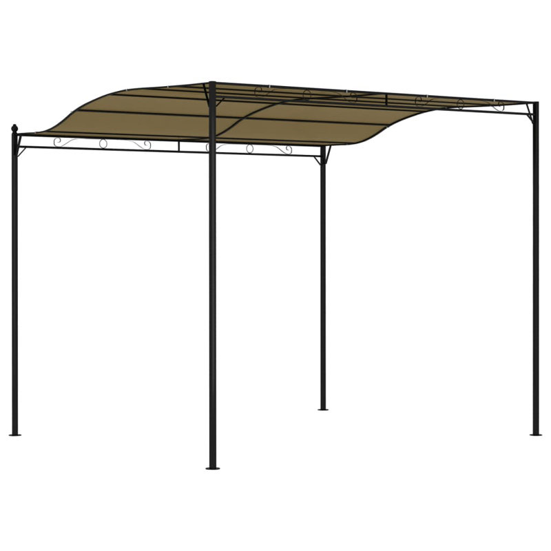 vidaXL Gazebo 9.8'x7.9', Sun Protector Canopy, UV Resistant, Durable Steel, Taupe