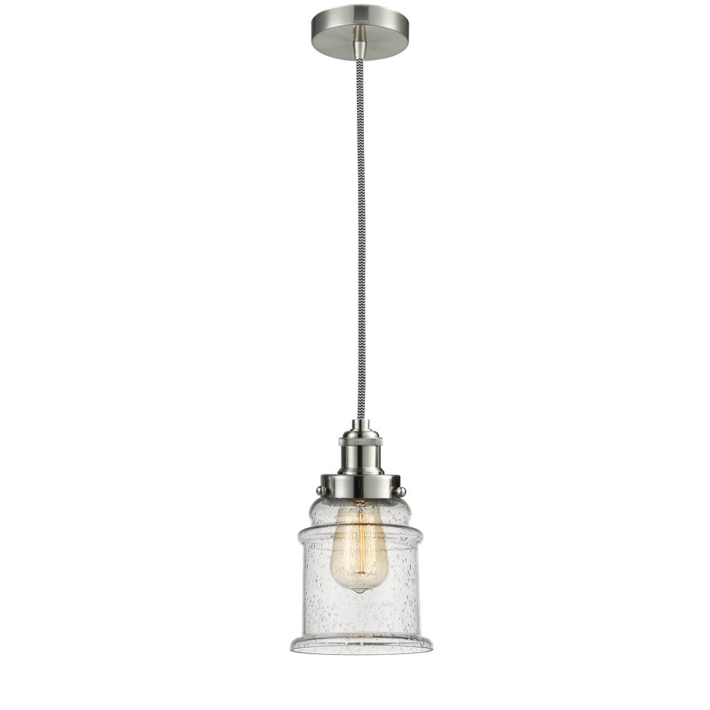 Waterville 1 - Light Single Pendant, Satin Nickel