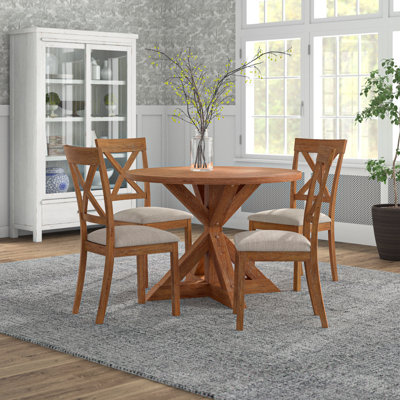 Bedelia 4 - Person Pedestal Dining Set