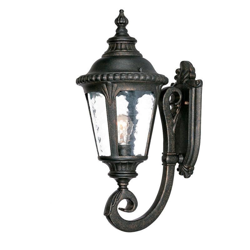 Lanterne murale d'extérieur 3 lumières Appel, Or noir, H 24,5 po x l 9,75 po x P 13,5 po