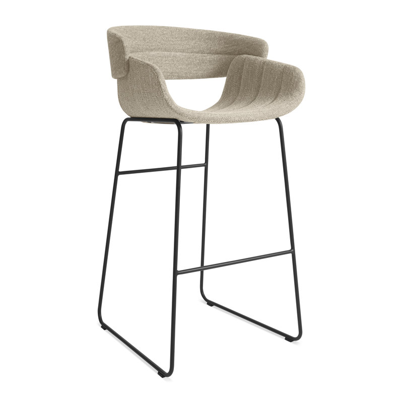 Racer Stool, Tait Stone Textured Basketweave, Bar Stool (30" Seat Height)