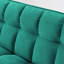 Lit polyvalent de 54,33 pouces, 3 choix de longueur. Lit escamotable moderne en velours avec dossier réglable. Pour une sensation de bien-être. Coutures fines. Options. Tissu doux et pieds en plastique. 2 coussins. Salon