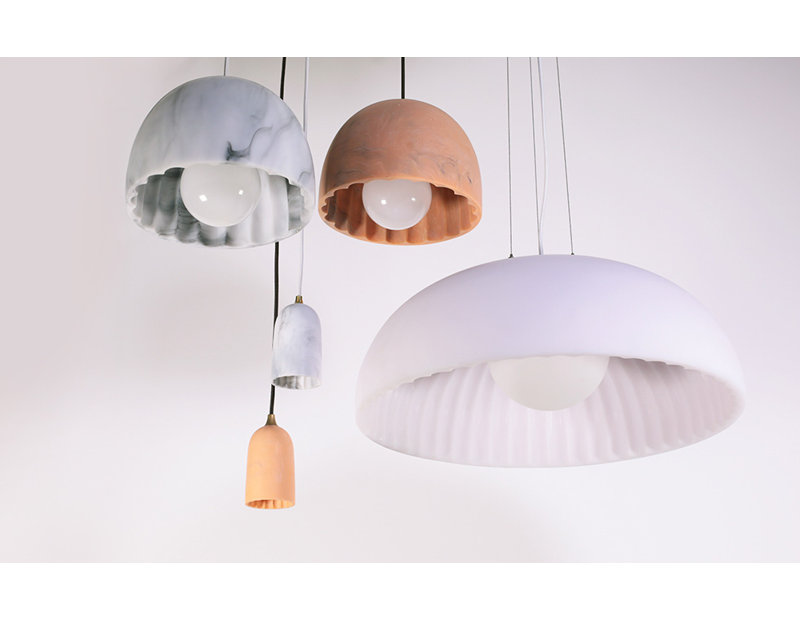 Doric 1 - Light Pendant, Matte Rose