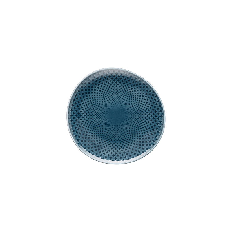 Junto Handmade Porcelain Appetizer Plate, Ocean Blue