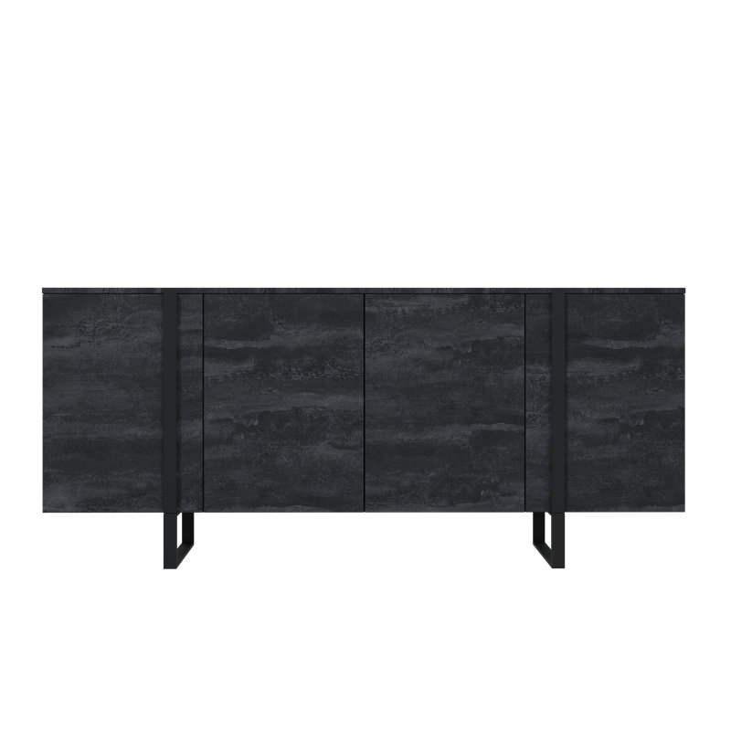 VERICA Sideboard 200 4D, Charcoal/Black