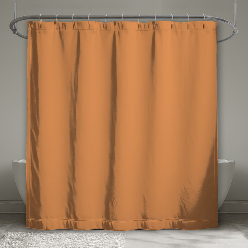 Rideau de douche uni à fond beige extra long, 70 po L x 84 po H