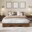 Base de lit plateforme en bois Minimalist Wavy Edge-129505749-129505748