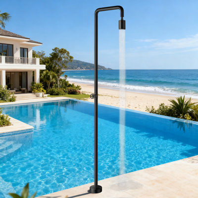 Douche extérieure en acier inoxydable H 93 po