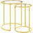 Round Metal Nesting End Table Set of 2 with Glass Top-105624566