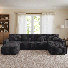 Canapé modulaire en velours côtelé 6 pièces Bennett