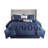 7 Piece Tufted Comforter Set Navy
