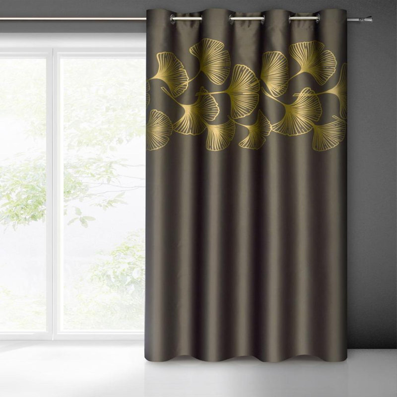 Blackout Curtain Single Panel, Brown