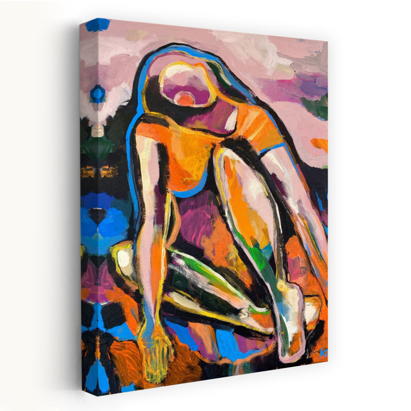 Art contemporain contemporain abstrait, H 18 po x l 12 po