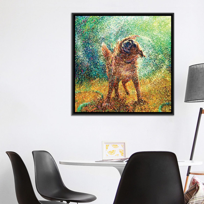 "iris scott-zoe" , reproduction d’art sur toile tendue, H 18 po x l 18 po x P 1,5 po, Toile avec cadre noir, Pas de tapis
