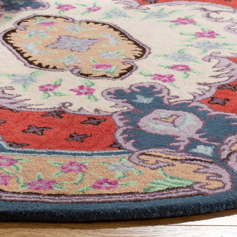 Blokzijl Hand Tufted Wool Southwestern Rug, Round 5'