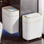 Lot de 2 poubelles de salle de bain automatiques avec couvercle, poubelle mince à capteur de mouvement, poubelle étanche sans contact, poubelle intelligente pour chambre, salon, espaces étroits, 2,3 gallons