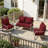 6.5″ Outdoor Replacement  Cushion Set, Deep Seating Seat / Back Cushion Set-1066329212