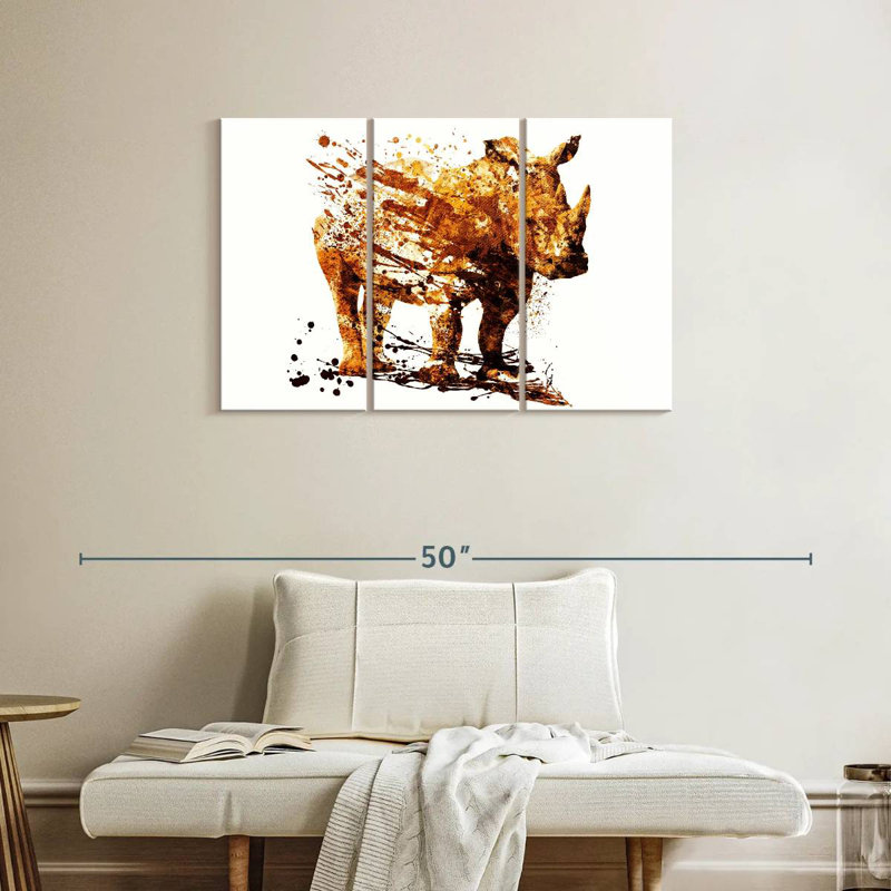 Brampt Rhino Color Splatter, 24" H x 38" W