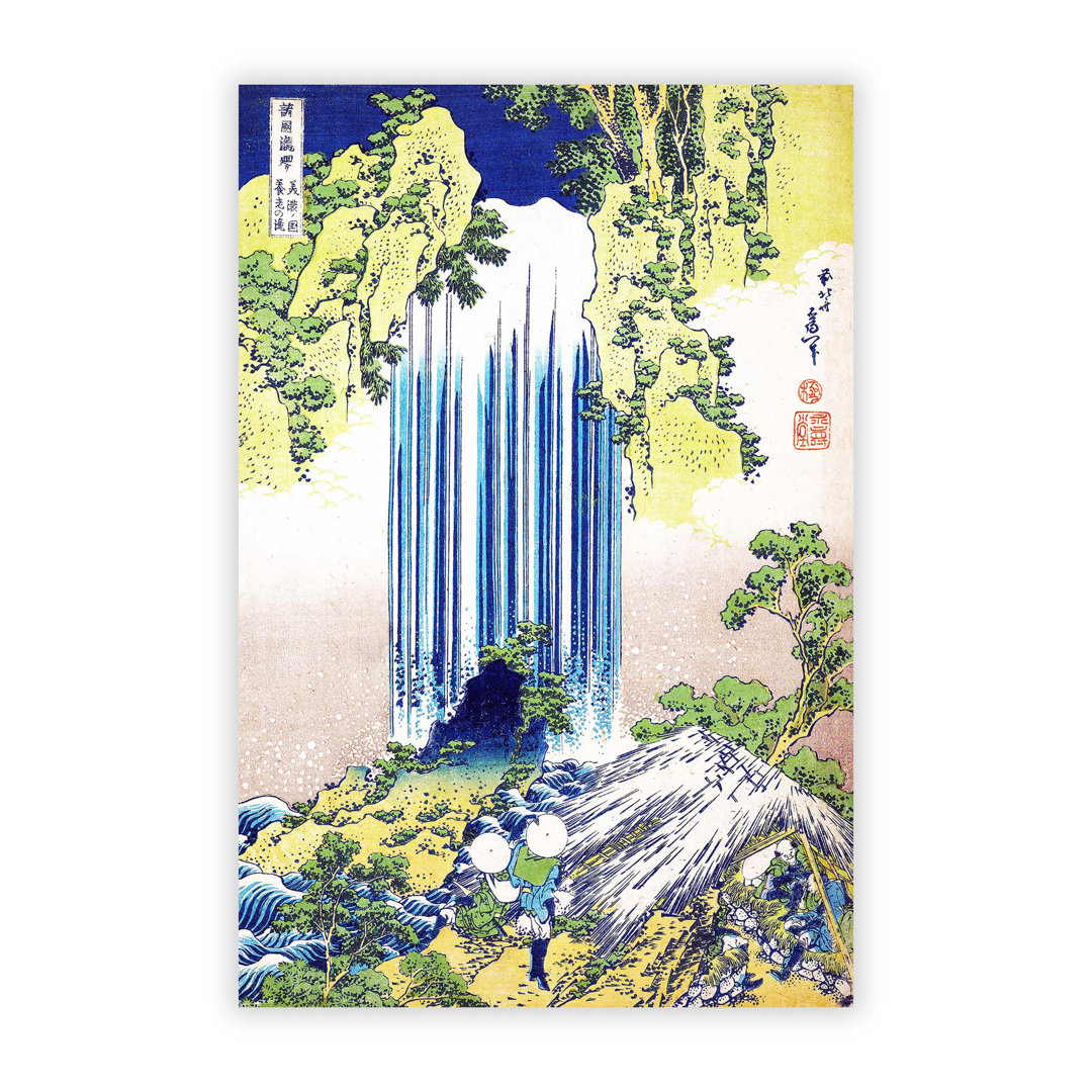 The Yoro Waterfall in Mino Province by Katsushika Hokusai - Frameless Print