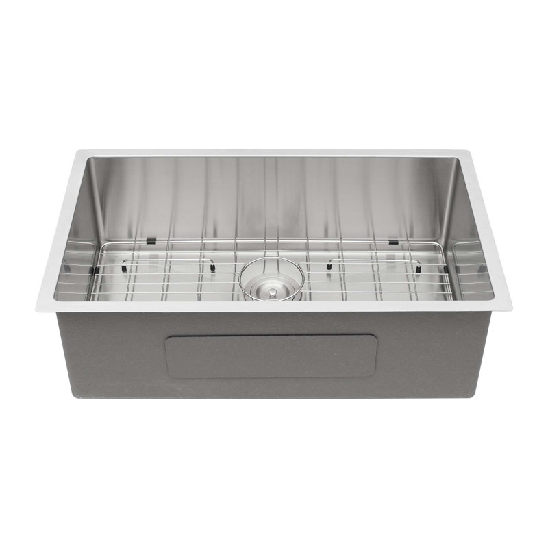 Évier de cuisine encastrable en acier inoxydable 33 x 19 x 10 po, cuve intérieure: 31 po x 17 po