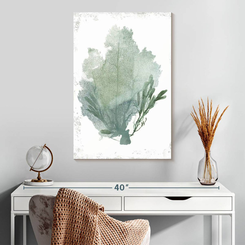 Teal Delicate Coral, 30" H x 20" W