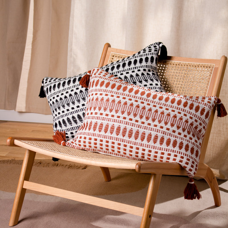 Yard Ganado Cushion, Cotton, Pecan, Pillow Cover Only - No Insert