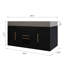 Meuble-lavabo flottant de 39 po avec plateau en pierre, lavabo en céramique et rangement