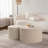 31.5inch Nesting table set of 2 Round and Half Moon Shapes, No Need Assembly,for Living room, Office, Any Leisure Area-1239044047