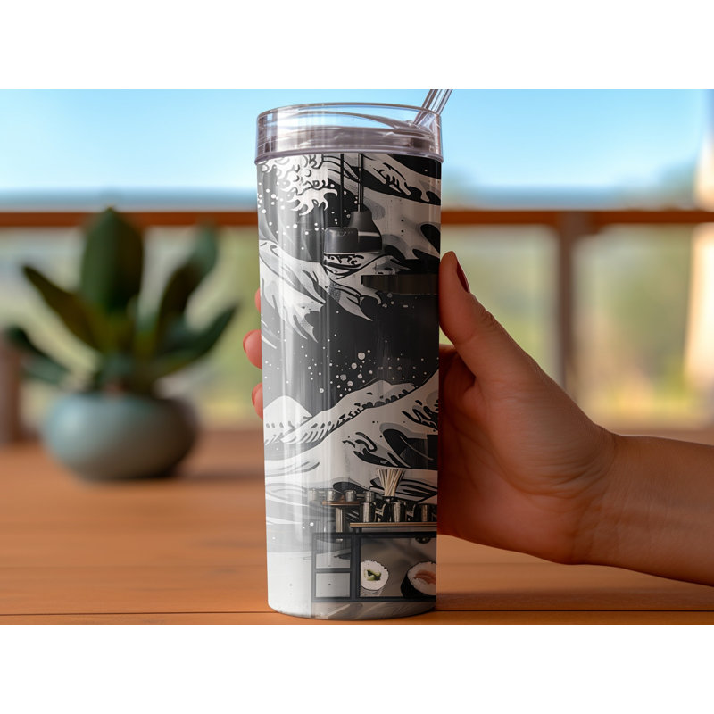 Choose Handmade Tumblers 591ml Vacuum Insulated Stainless Steel (18/8) Travel Tumbler with Straw