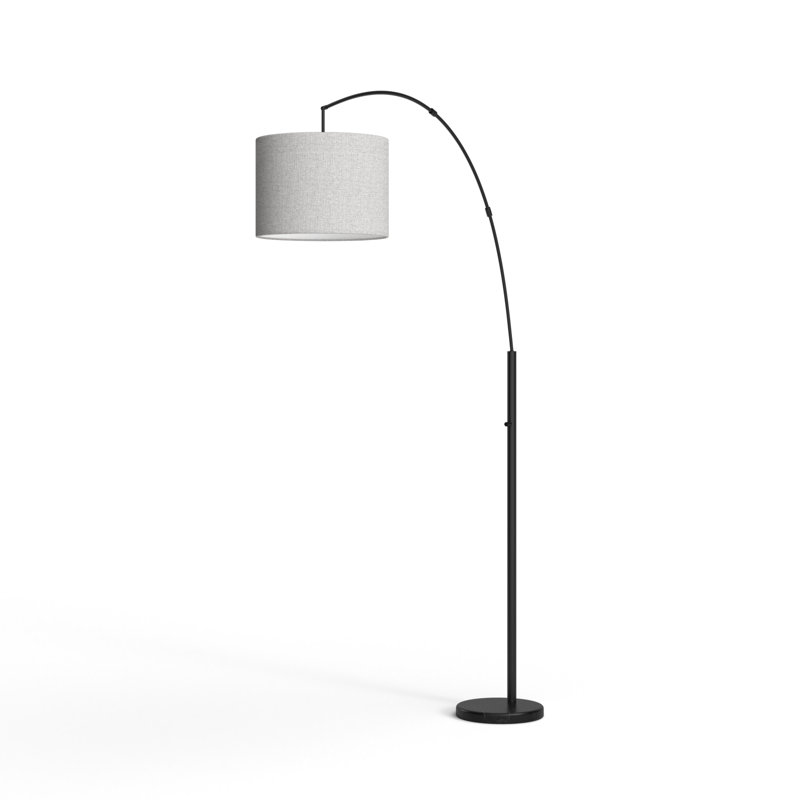 Felice 73.5'' Arched Floor Lamp, Black, Taupe
