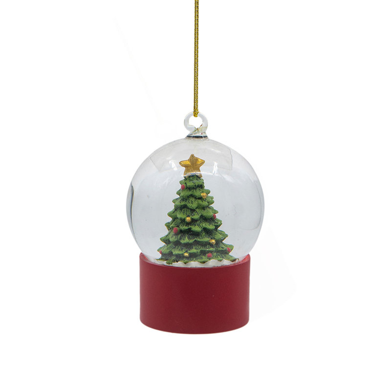Globe terrestre en résine / verre 1,8 x 1,8 x 2,8 po H / base rouge arbre, paquet de 2