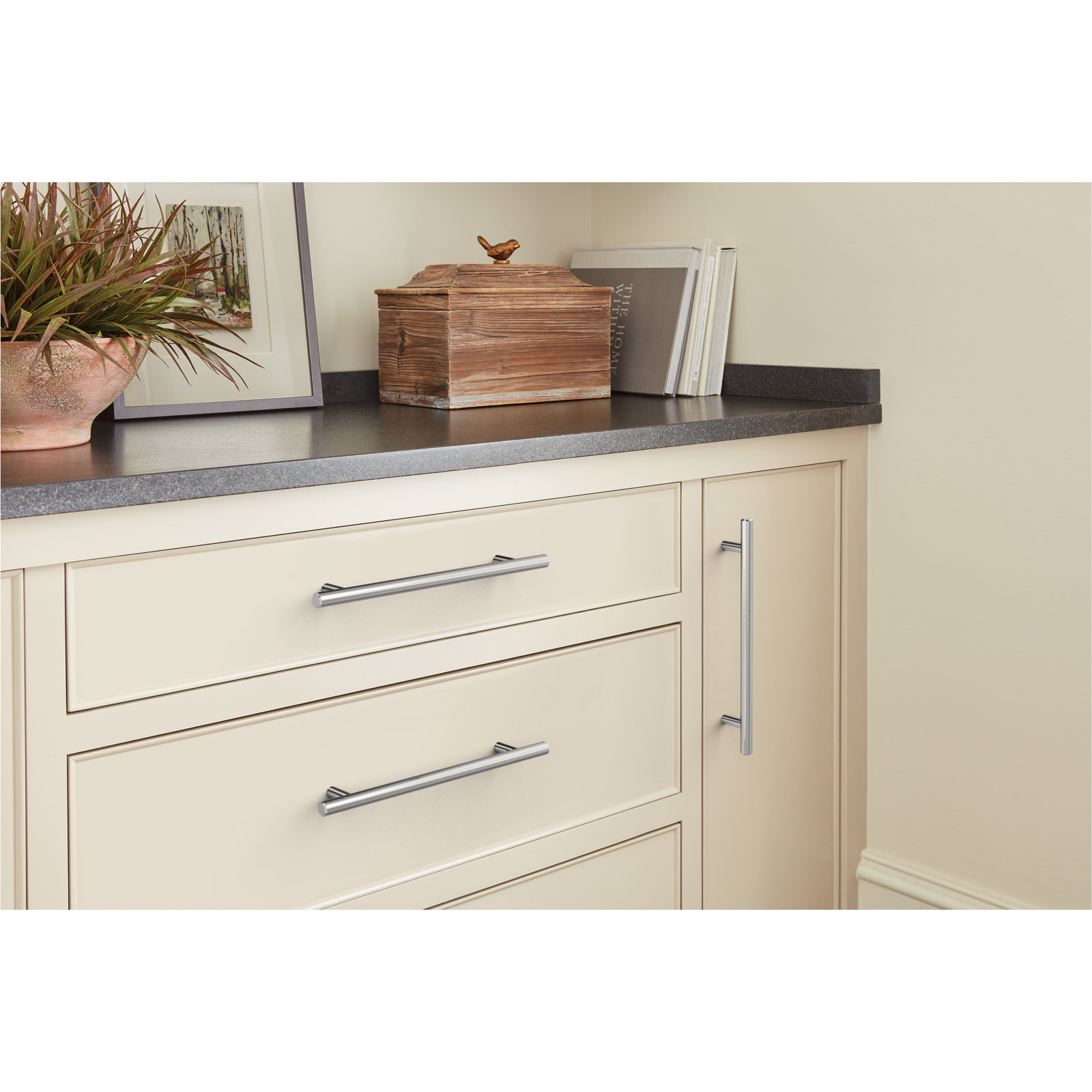 Bar Pulls Cabinet Pull, Polished Chrome, 7", 1