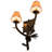 Rustic Lodge Copper Candle Wall Light