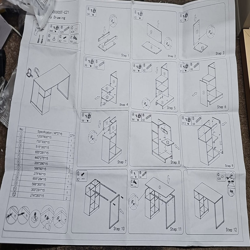 Iron Computer Desk