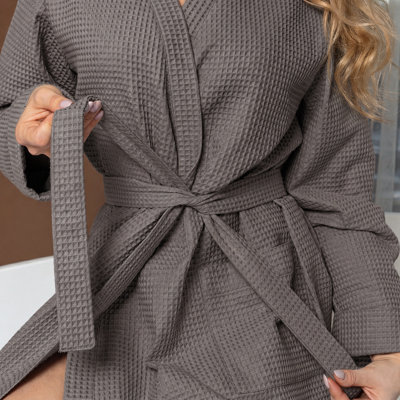 Reffett Waffle Bath Robe Dressing Gown Unisex