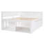 Lit de jour blanc avec possibilités de tiroirs polyvalentes et conceptions de tablettes contemporaines, tablettes pleine grandeur, structure en bois massif pour un espace de vie élégant-115834777