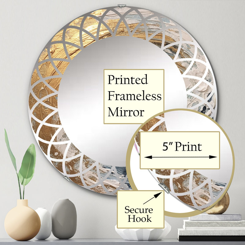 Miroir Aubusson, 24 po x 24 po