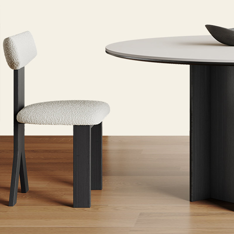 Ensemble de table de salle à manger rond français, H 29,5 po x L 47,2 po x l 47,2 po