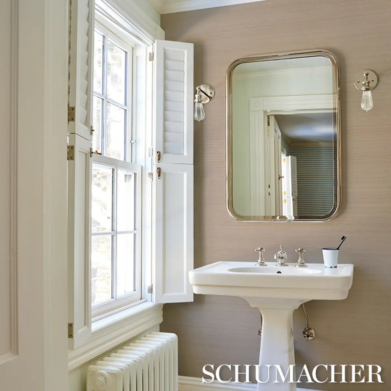 Schumacher x Patterson Flynn Musa Abaca Wallpaper, Pink