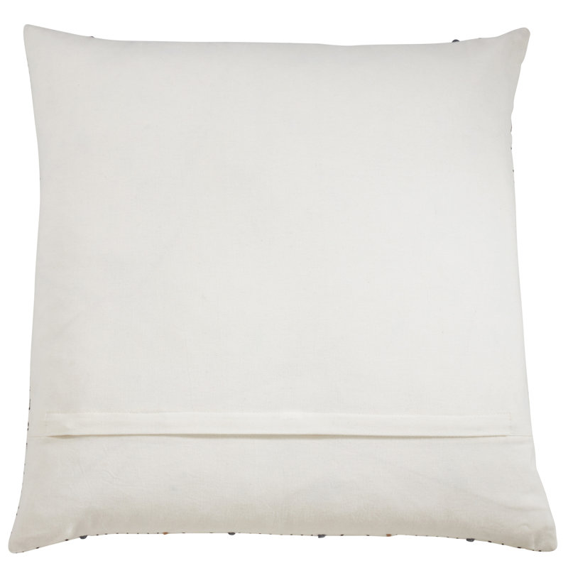 20 in. White Mud Cloth Cotton Throw Pillow Cover