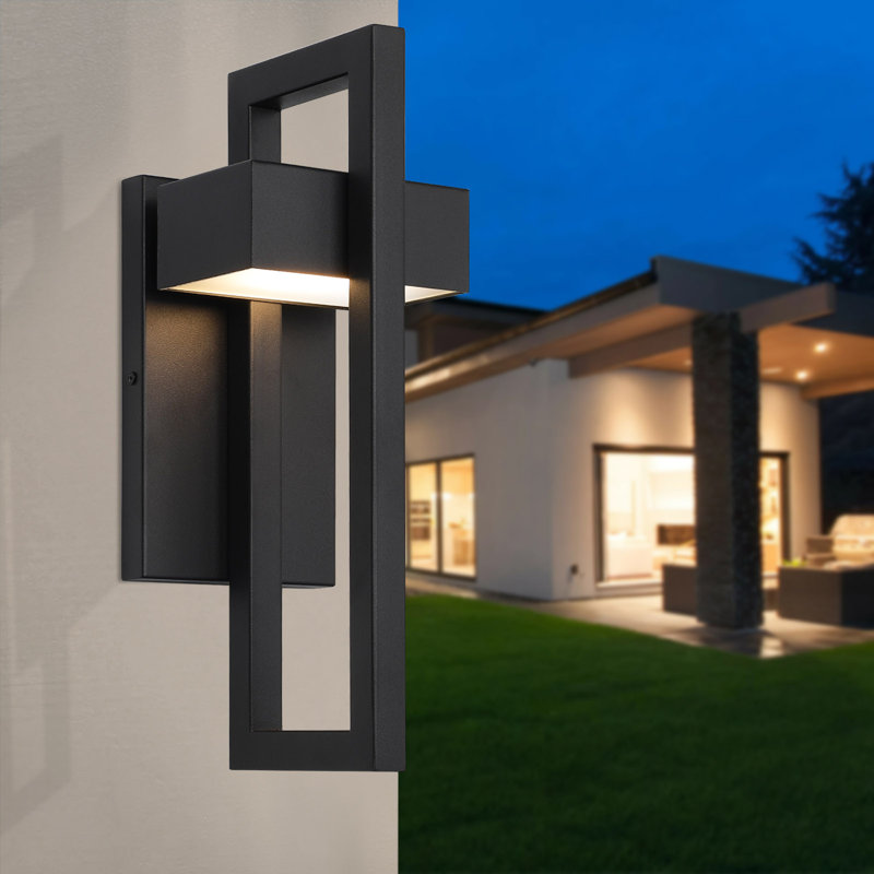 Navona Wrought Iron LED Wall Light, Matte Black, 13.6" H x 5.1" W x 5.5" D