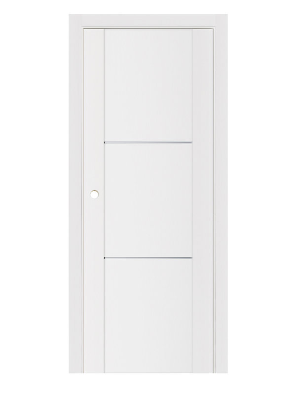 Porte intérieure stratifiée blanc doux Stile 004, 36 po x 96 po
