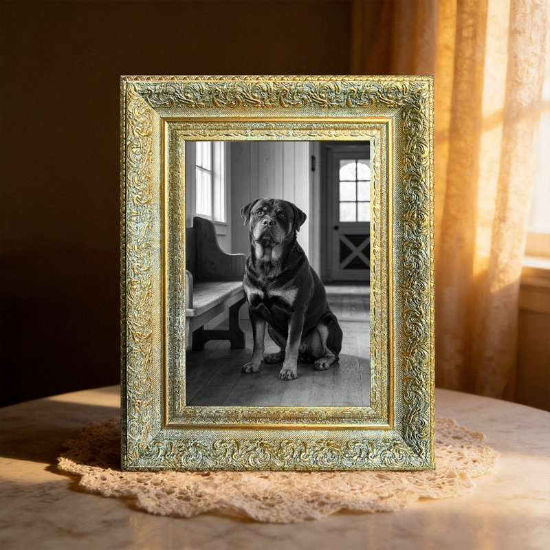 Cadre photo poli antique avec protecteur photo 11 po x 14 po 1PC, Or antique, 1, 11 po x 14 po